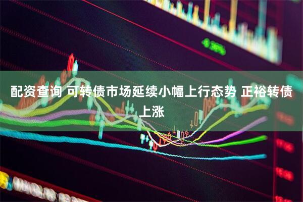 配资查询 可转债市场延续小幅上行态势 正裕转债上涨